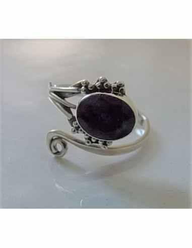 Bague reglable pierre argent