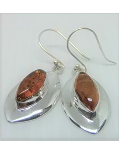 Boucles ambre argent 2