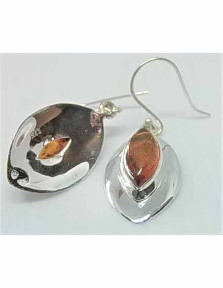 Boucles ambre argent