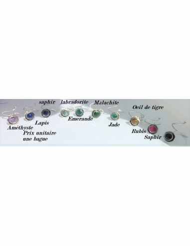 bague ajustable pierre argent