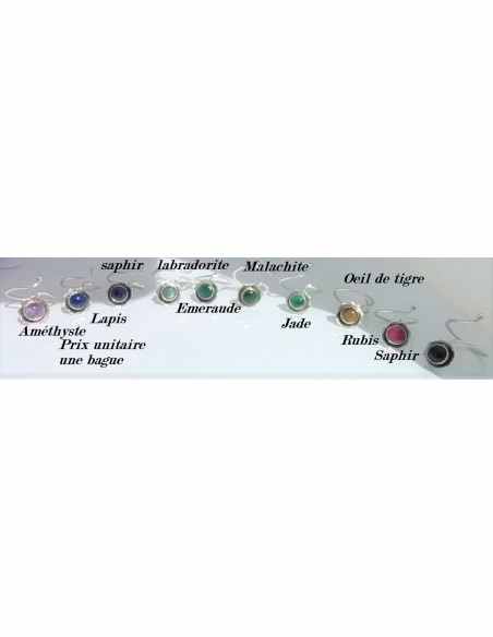 bague ajustable pierre argent