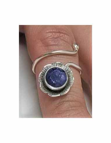 bague ajustable pierre argent