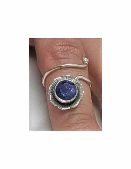 bague ajustable pierre argent
