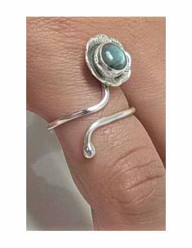 bague ajustable pierre argent