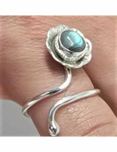 bague ajustable pierre argent