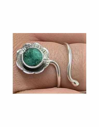 bague ajustable pierre argent