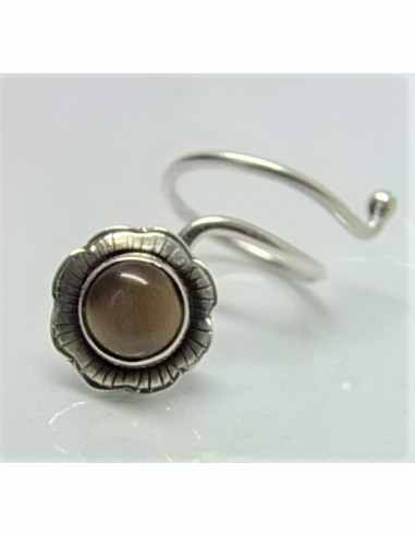 bague ajustable pierre argent