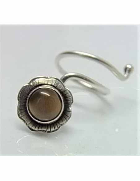 bague ajustable pierre argent