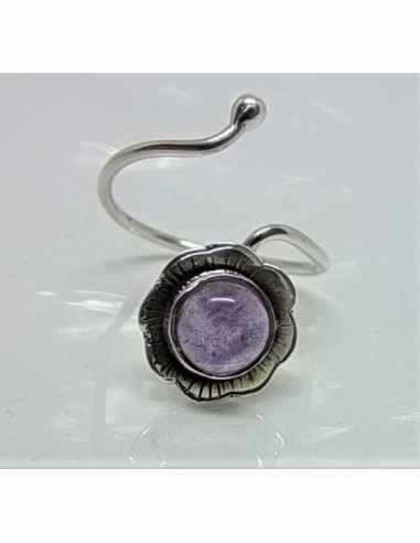 bague ajustable pierre argent