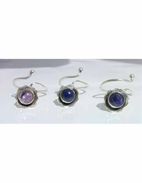 bague ajustable pierre argent