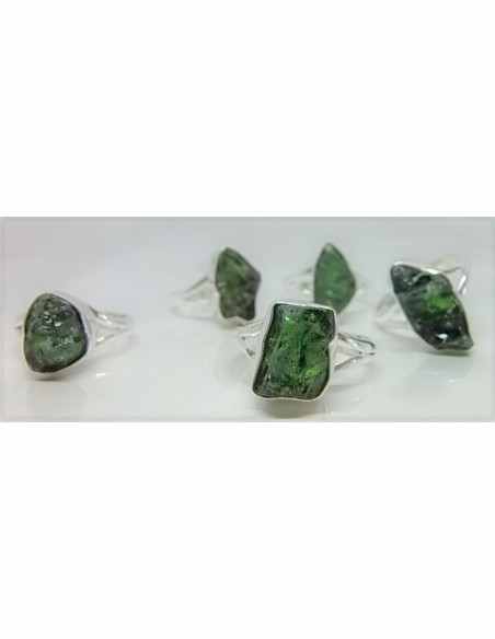 Bague Tourmaline verte brute