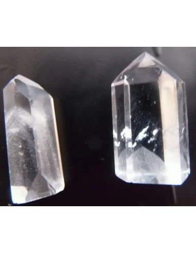 Pointe de quartz fantome blanc