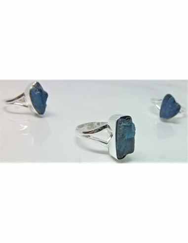 Bague indigolite brute