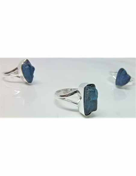 Bague indigolite brute