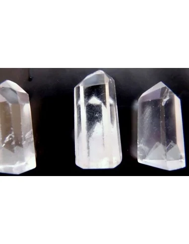 Pointe de quartz fantome blanc