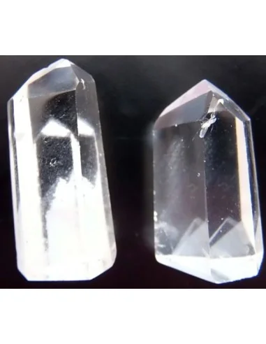 Pointe de quartz fantome blanc