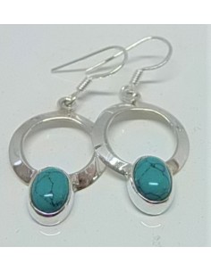 Boucles d'oreilles pierres argent 2