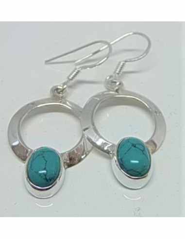 Boucles d'oreilles pierres argent