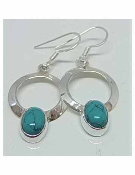 Boucles d'oreilles pierres argent