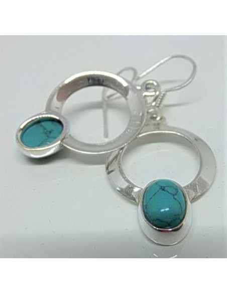 Boucles d'oreilles pierres argent