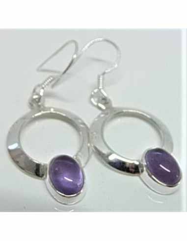 Boucles d'oreilles pierres argent