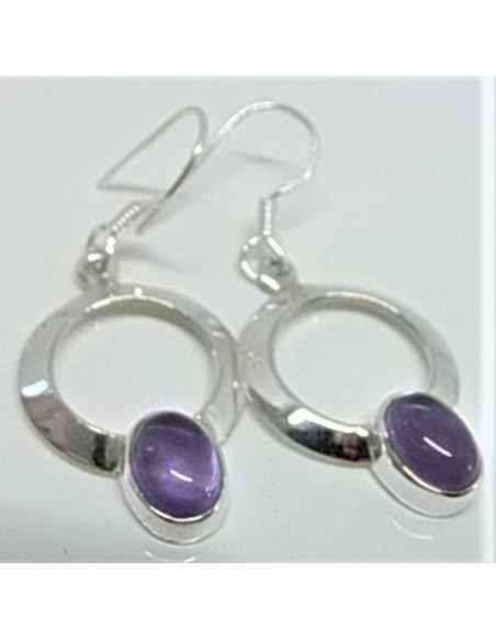Boucles d'oreilles pierres argent
