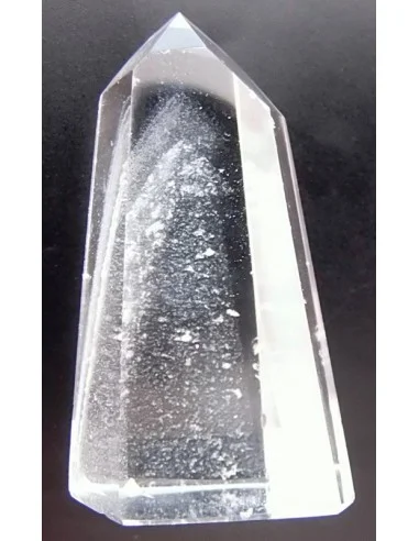 Pointe de quartz fantome blanc