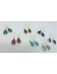 Boucles d'oreilles pierres argent 2