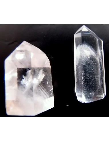 Pointe de quartz fantome blanc