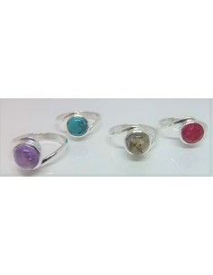 Bague pierre lune pleine argent