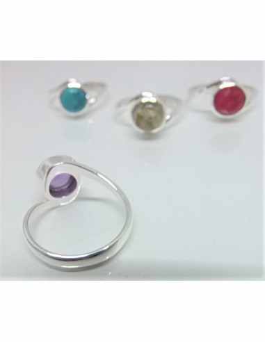 Bague pierre lune pleine argent