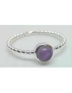 Bague amethyste montee en argent