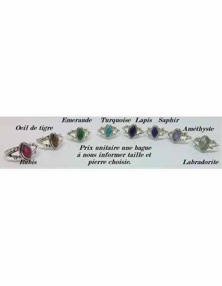 Bague pierre montee en argent