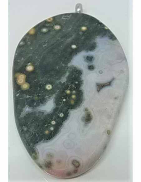 Grand pendentif Jaspe ocean