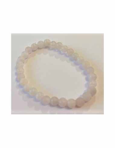Quartz rose brut 6mm bracelet