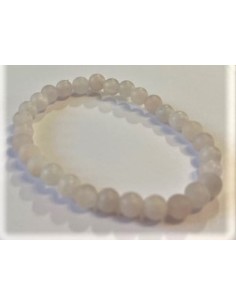 Quartz rose brut 6mm bracelet