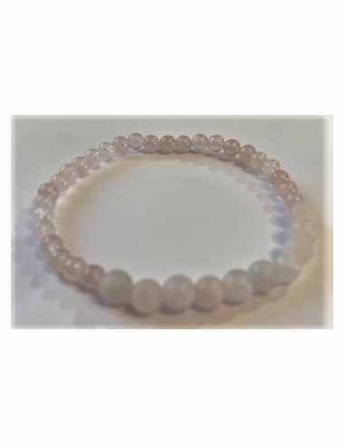 Bracelet Quartz rose brut 4 et 6mm