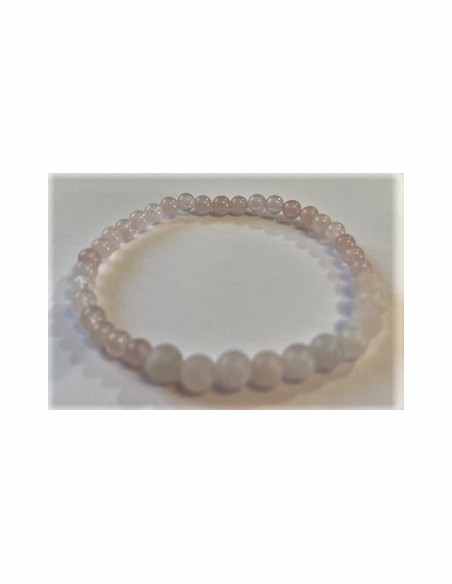 Bracelet Quartz rose brut 4 et 6mm Bracelet Quartz rose brut 4 et 6mm