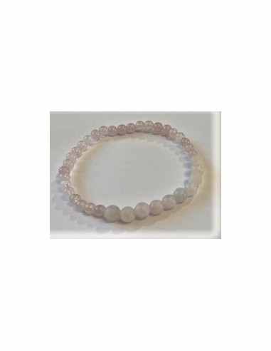 Bracelet Quartz rose brut 4 et 6mm