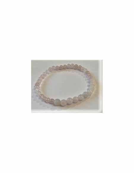 Bracelet Quartz rose brut 4 et 6mm Bracelet Quartz rose brut 4 et 6mm