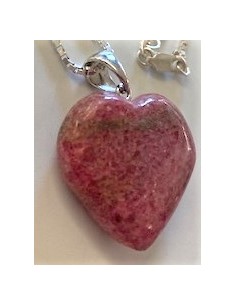 Coeur rhodonite argent 2