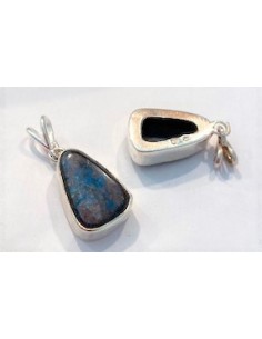 Pendentif Azurite montee en argent 2
