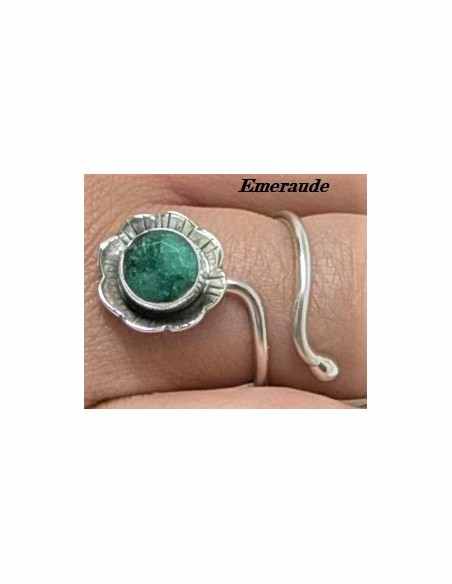 Bague multi reglable pierre montee argent