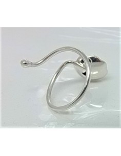 Bague reglable lapis lazuli montee argent 2