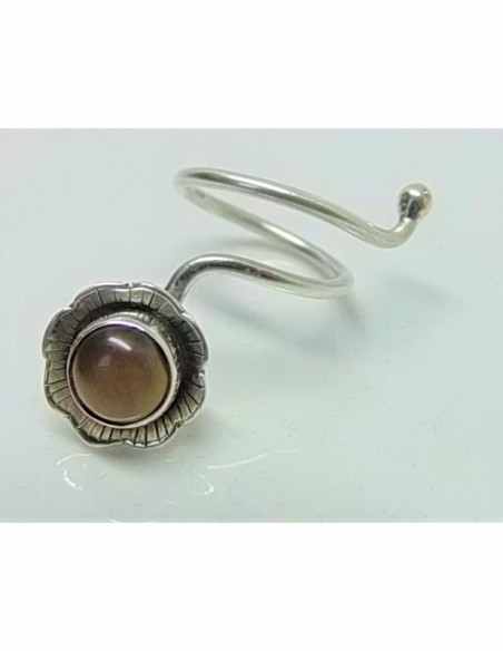 oeil de tigre argent bague