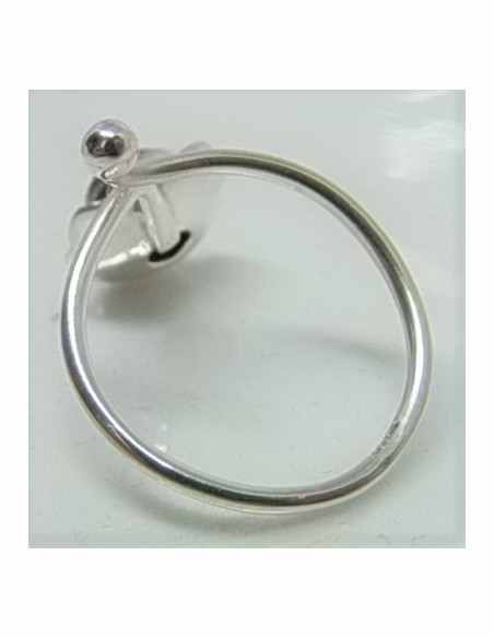 Bague reglable lapis lazuli montee argent