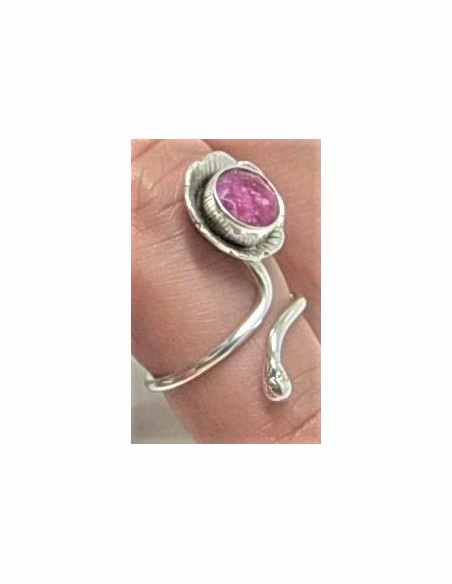 Bague rubis argent