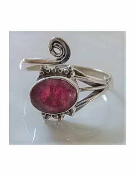 Rubis Bague argent