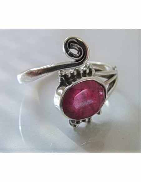 Rubis Bague argent