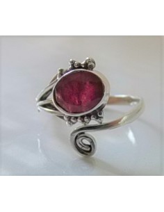 Rubis Bague argent 2
